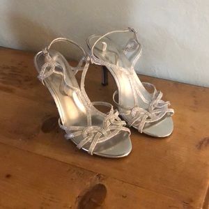 Nina silver sparkly heels